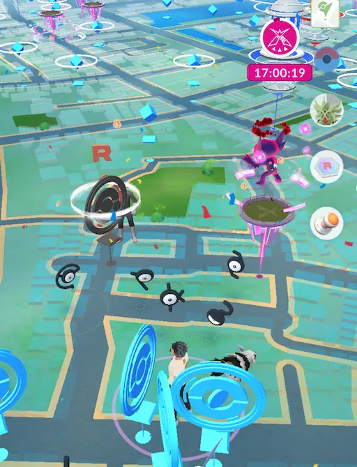 野生ポケモンがアンノーンへ変化