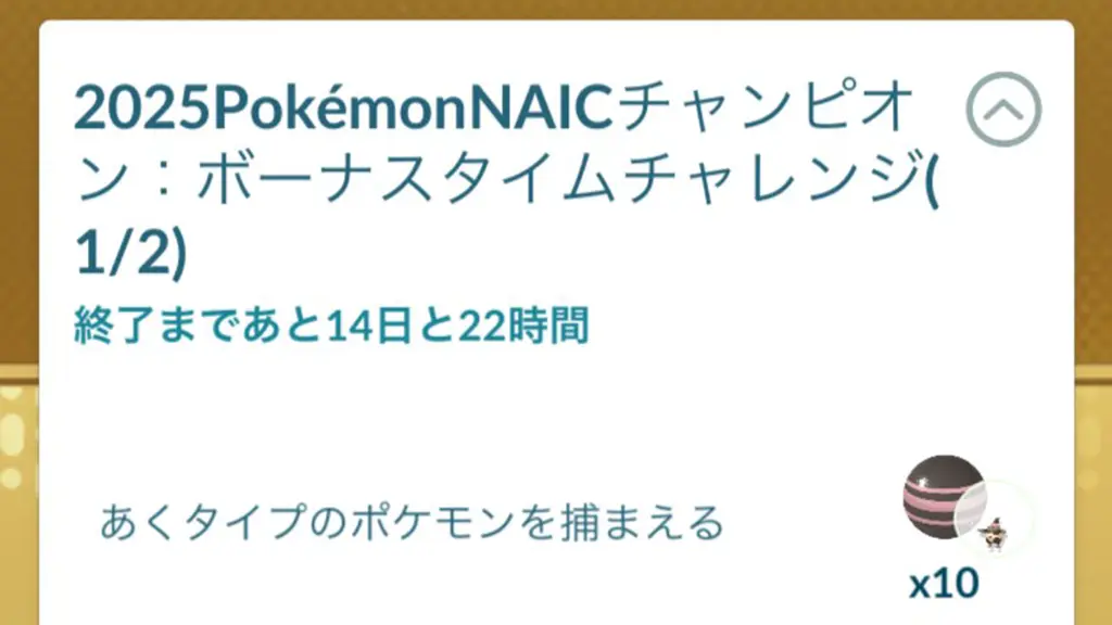 NAICチャンピオンボーナスタイムチャレンジ