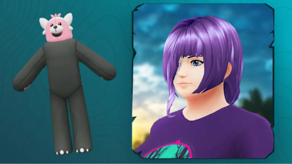 キテルグマ着ぐるみとギモー風ヘアースタイル