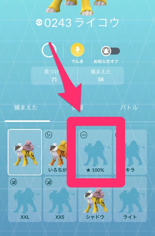 ライコウ図鑑の100％"