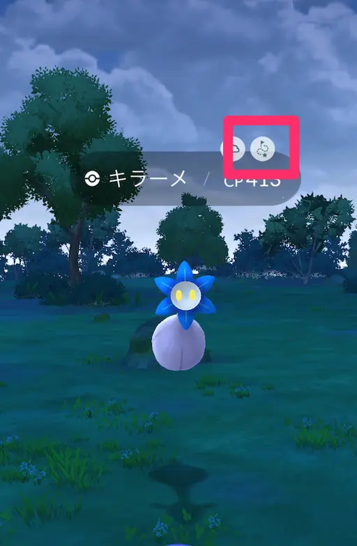 ルートアイコン付きのポケモン