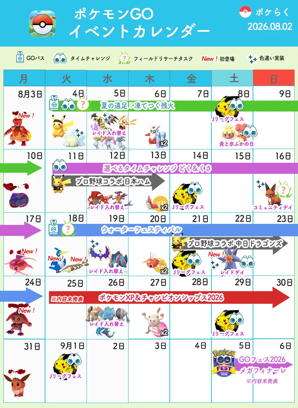 ポケモンGOイベントカレンダー