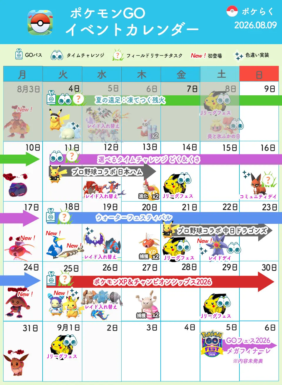 ポケモンGOイベントカレンダー