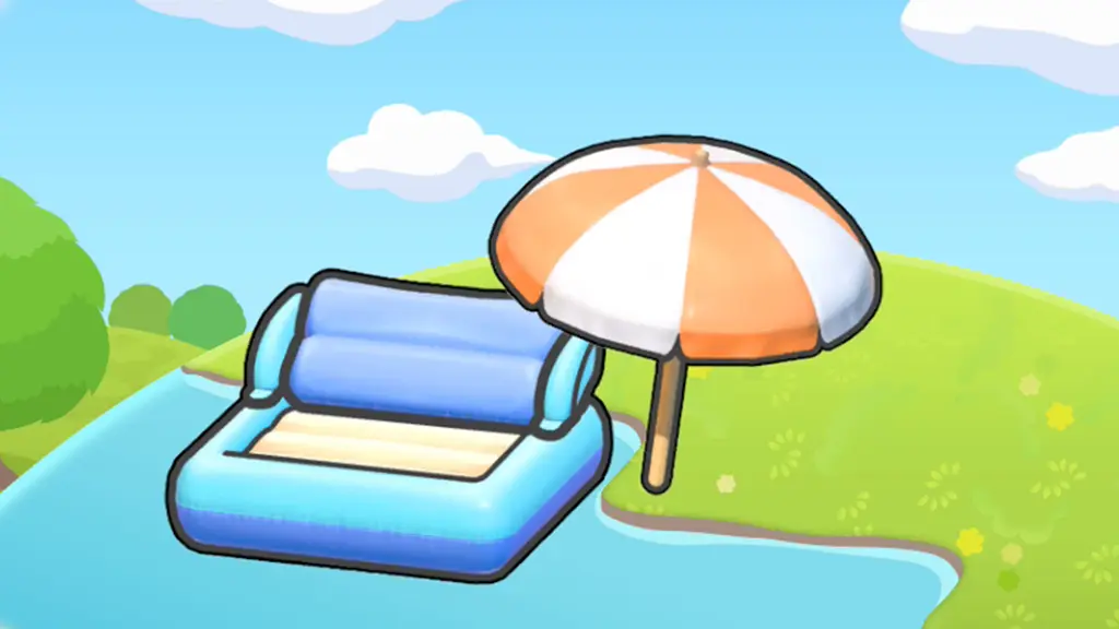 日かげでプカプカ水遊び