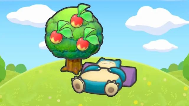 木かげでぐっすりカビゴン