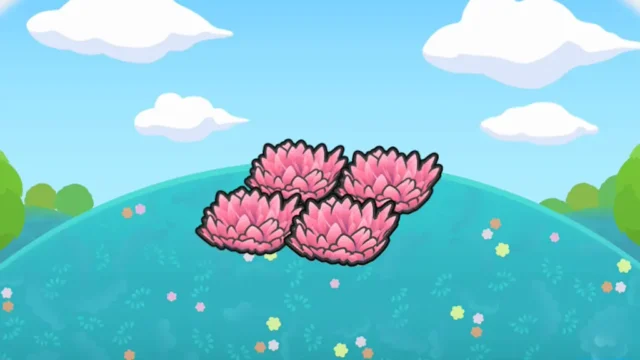 ピンクの草むら