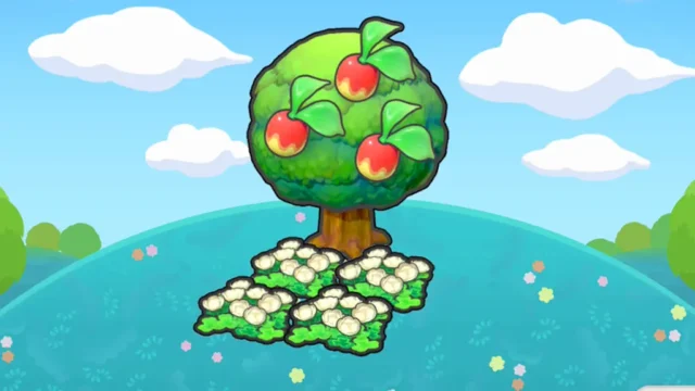 木かげのフワフワな花畑