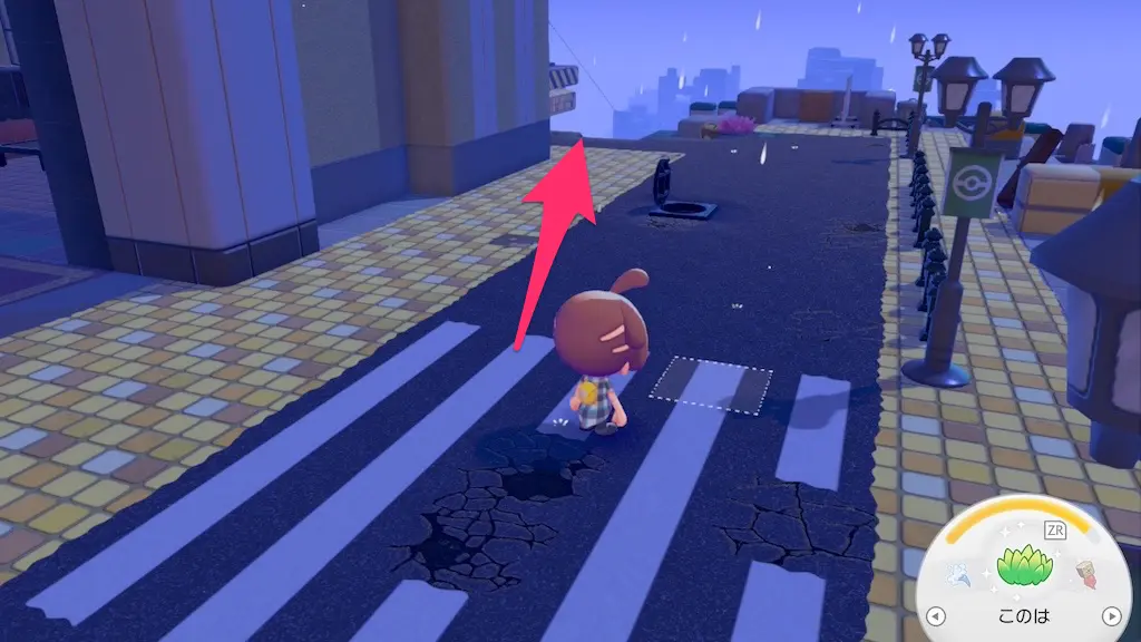 うきじまビルの右奥へ移動